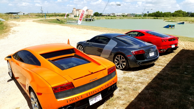 photo of exotic cars at wakesport ranch for the 2016 drivexotic kicker contest